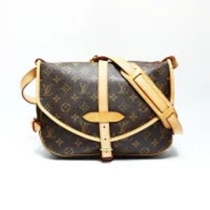 Louis Vuitton Monogram Saumur Shoulder Brown Bag